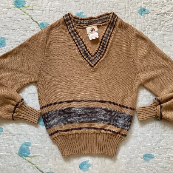 Vintage 90s does 70s Toffee Knit Sweater ☕️ - Picture 2 of 6